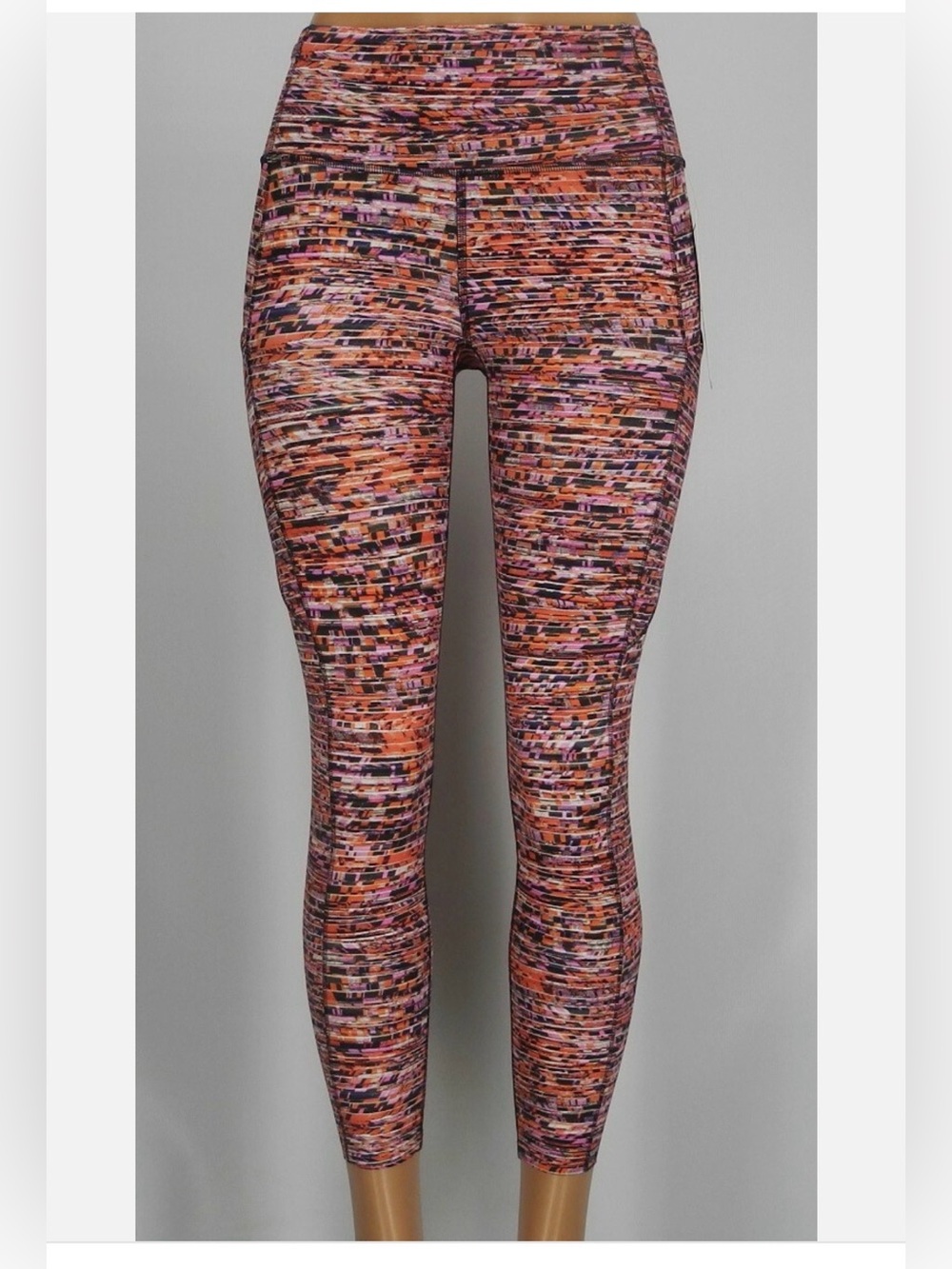 lululemon athletica Orange and Pink Space-Dye High-Rise Leggings